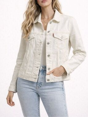 Levi's Women's Cream Denim Trucker Jacket